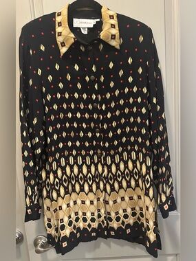 Nygard Collection Size 16 Rayon Button Down Blouse Pre-owned
